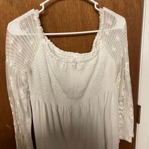 White off the shoulder top